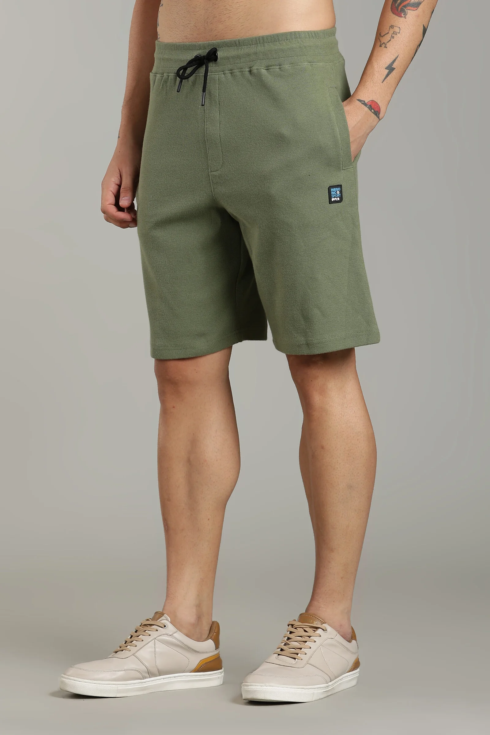 Men’s Waffle Cotton Shorts with Side Pocket